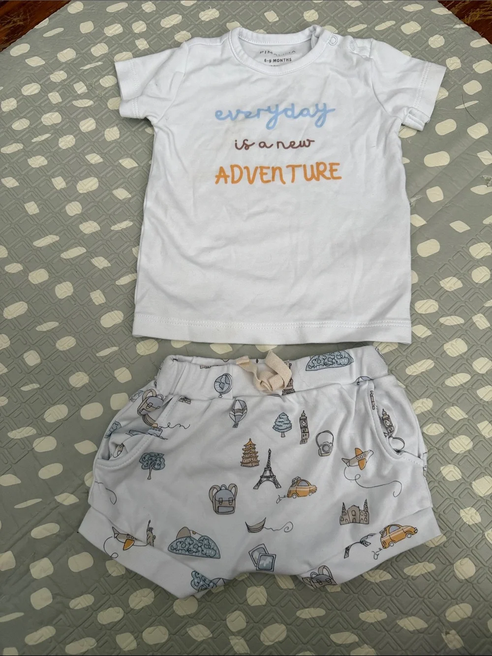 Pimalima 'Everyday is a New Adventure' Tee & Printed Shorts Set